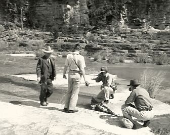 Looking over site of new dam