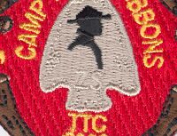 Close up showing ZS on Summer Camp Patch